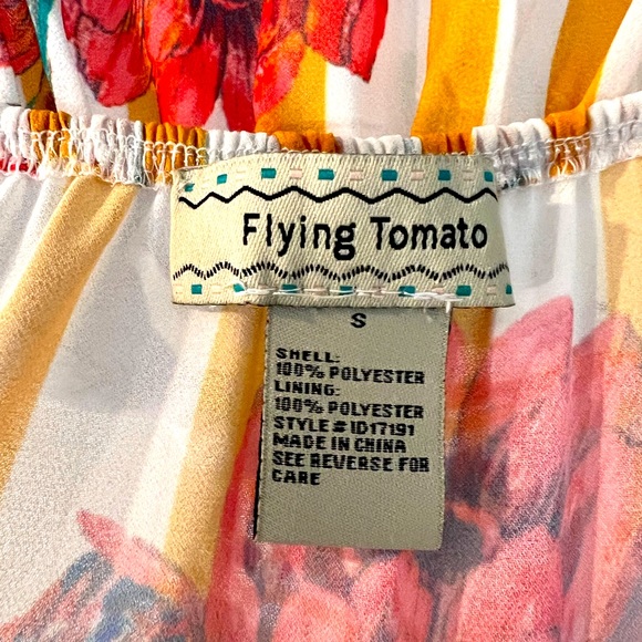 Flying Tomato Off Shoulders Tropical Dress Size S - Picture 7 of 8